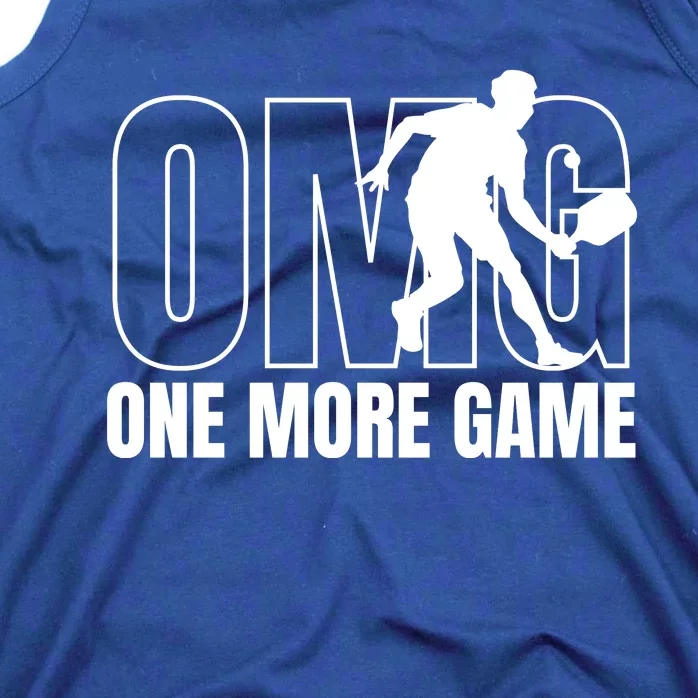 One More Game Omg Retro Funny Pickleball Lover Pickle Ball Tank Top