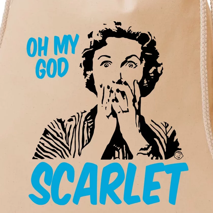 Oh My God Scarlet Drawstring Bag