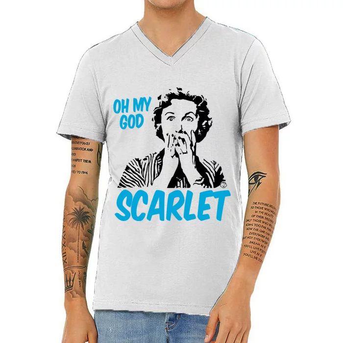 Oh My God Scarlet V-Neck T-Shirt