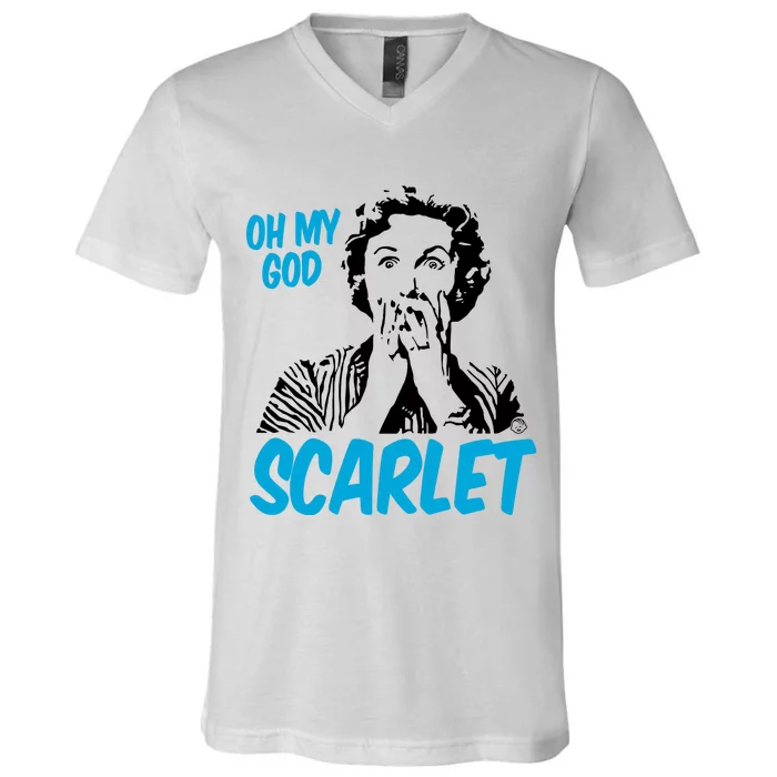 Oh My God Scarlet V-Neck T-Shirt