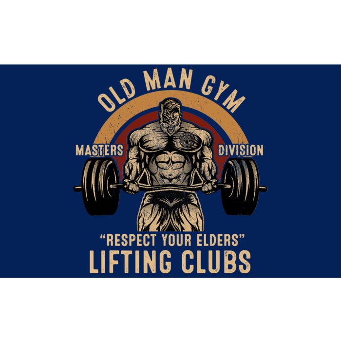 Old Man Gym Respect Your Elders Lifting Clubs Weightlifting Bumper Sticker