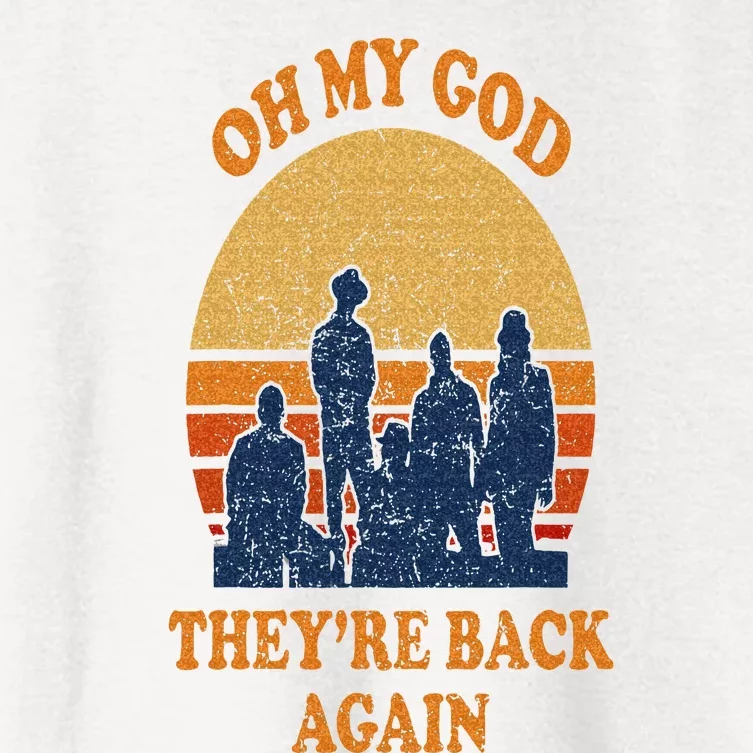 Oh My God Theyre Back Again Boy Band Women's Crop Top Tee