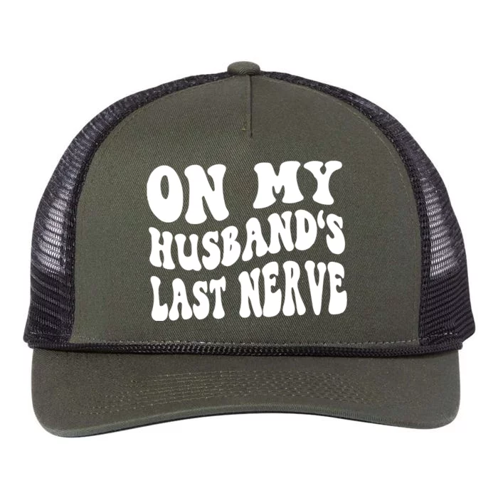 On My Husbands Last Nerve Retro Rope Trucker Hat Cap