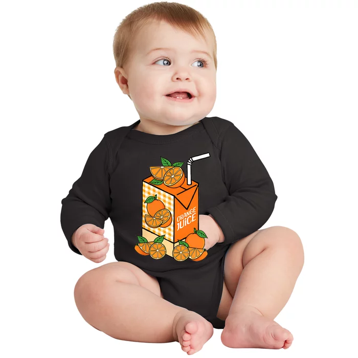 Orange My Heart Has Changed My Soul Has Changed Juice Baby Long Sleeve Bodysuit