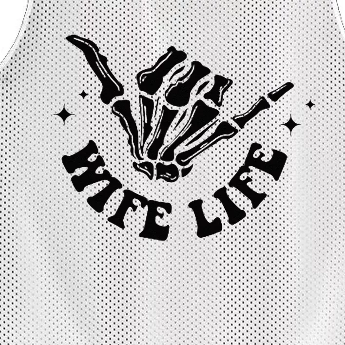 On My Husbands Last Nerve Wife Life Front And Back Mesh Reversible Basketball Jersey Tank