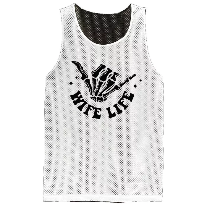 On My Husbands Last Nerve Wife Life Front And Back Mesh Reversible Basketball Jersey Tank