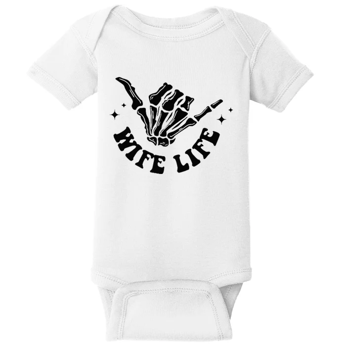 On My Husbands Last Nerve Wife Life Front And Back Baby Bodysuit