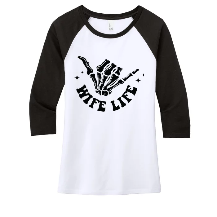 On My Husbands Last Nerve Wife Life Front And Back Women's Tri-Blend 3/4-Sleeve Raglan Shirt