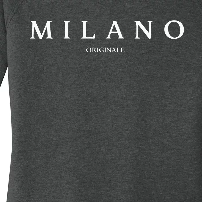 Original Milano Italy Word Gift Women's Perfect Tri Tunic Long Sleeve Shirt