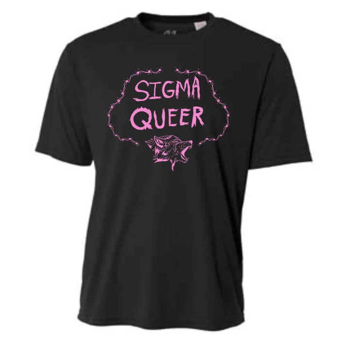 Oat Milk Lady Sigma Queer Wolf Cooling Performance Crew T-Shirt