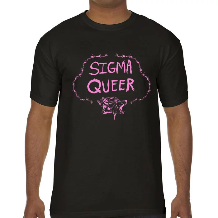 Oat Milk Lady Sigma Queer Wolf Comfort Colors T-Shirt