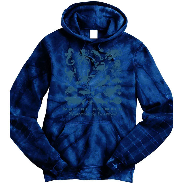 Ocean Marine Life Collection Sea Life Lover Tie Dye Hoodie