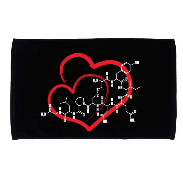 Oxytocin Molecule Love Meaningful Gift Science Teacher Valentines Day Meaningful Microfiber Hand Towel