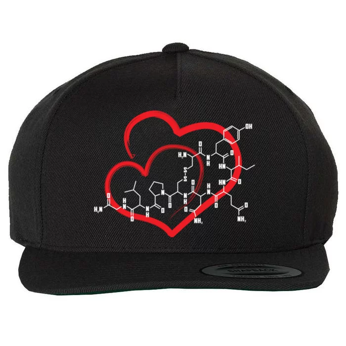 Oxytocin Molecule Love Meaningful Gift Science Teacher Valentines Day Meaningful Wool Snapback Cap