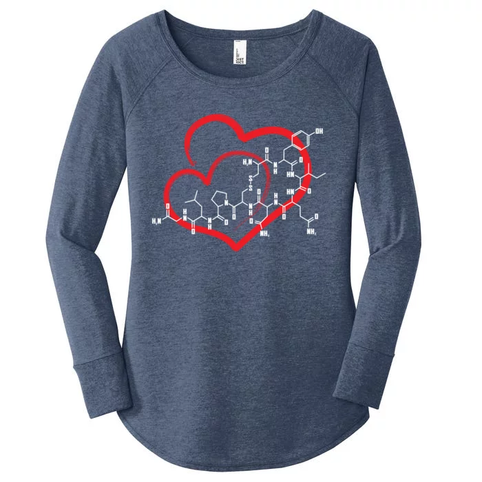 Oxytocin Molecule Love Meaningful Gift Science Teacher Valentines Day Meaningful Women's Perfect Tri Tunic Long Sleeve Shirt