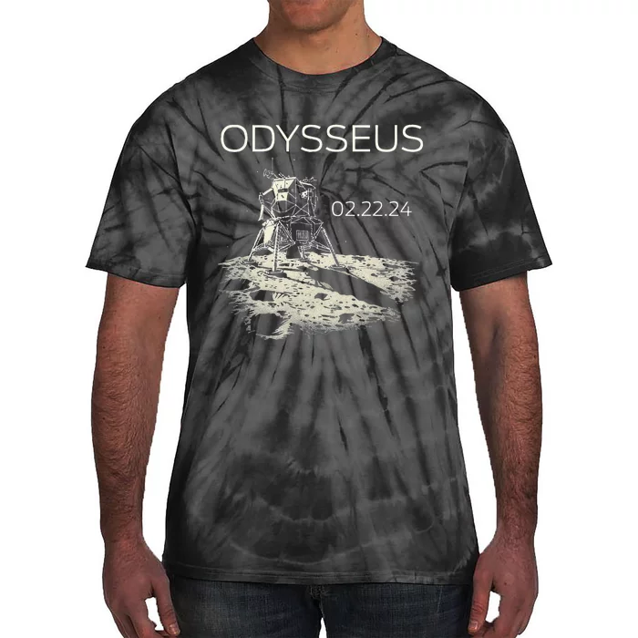 Odysseus Moon Lander S.Pacecraft M.Oon Landing Tie-Dye T-Shirt