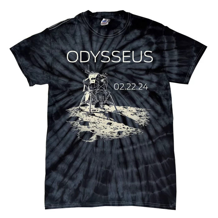 Odysseus Moon Lander S.Pacecraft M.Oon Landing Tie-Dye T-Shirt