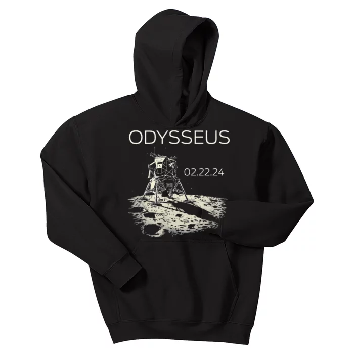 Odysseus Moon Lander S.Pacecraft M.Oon Landing Kids Hoodie