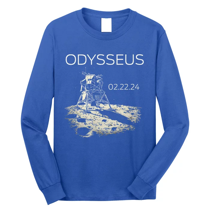 Odysseus Moon Lander Spacecraft Moon Landing Long Sleeve Shirt