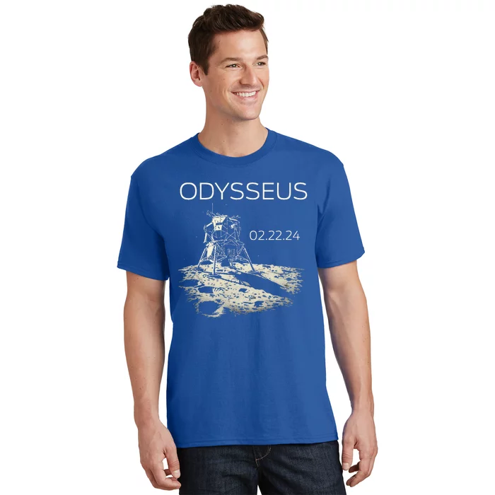 Odysseus Moon Lander Spacecraft Moon Landing T-Shirt