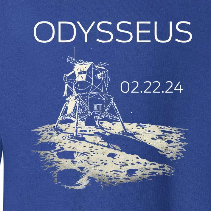 Odysseus Moon Lander Spacecraft Moon Landing Toddler Sweatshirt