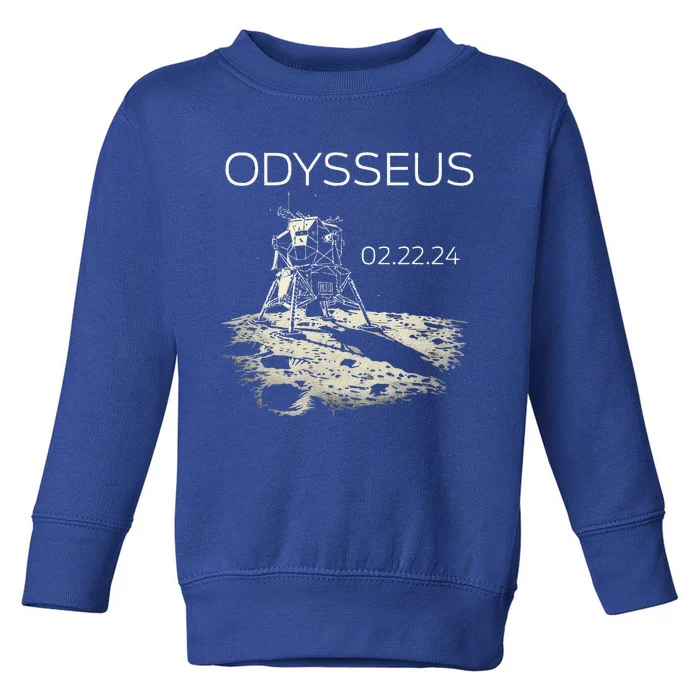 Odysseus Moon Lander Spacecraft Moon Landing Toddler Sweatshirt