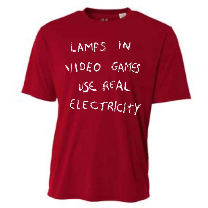 Outlander Magazine Lamps In Video Games Use Real Electricity Cooling Performance Crew T-Shirt