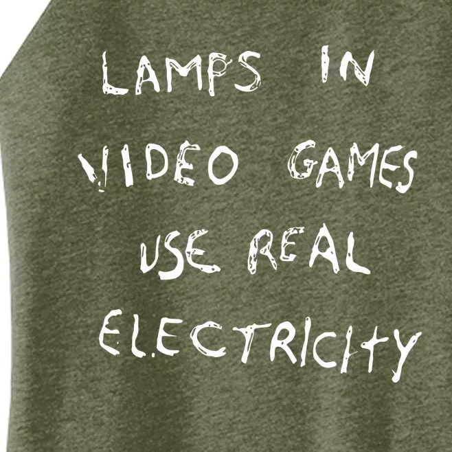 Outlander Magazine Lamps In Video Games Use Real Electricity Women’s Perfect Tri Rocker Tank