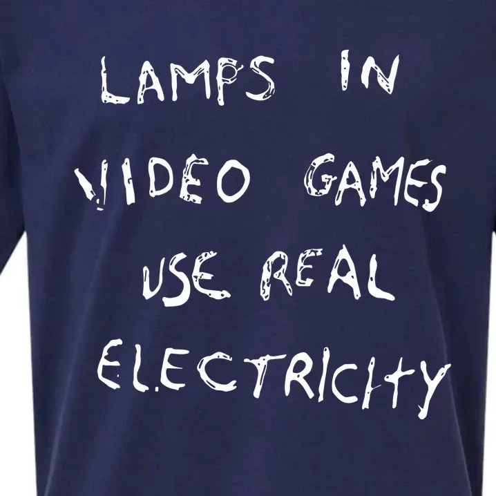 Outlander Magazine Lamps In Video Games Use Real Electricity Sueded Cloud Jersey T-Shirt