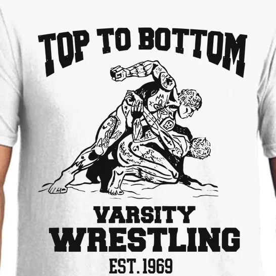 Oat Milk Lady Store Top To Bottom Varsity Wrestling Pajama Set