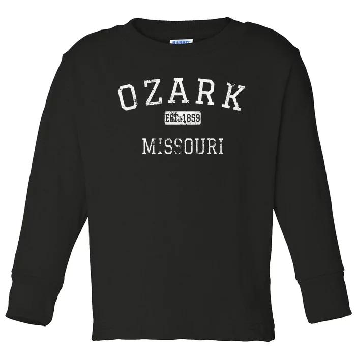 Ozark Missouri Mo Vintage Toddler Long Sleeve Shirt