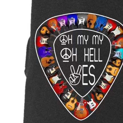 Oh Mys My Oh Hells Yes Retro Petty Guitar Music Lover Doggie 3-End Fleece Hoodie