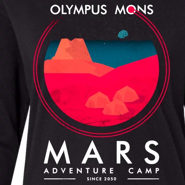 Olympus Mons Mars Adventure Camp Womens Cotton Relaxed Long Sleeve T-Shirt