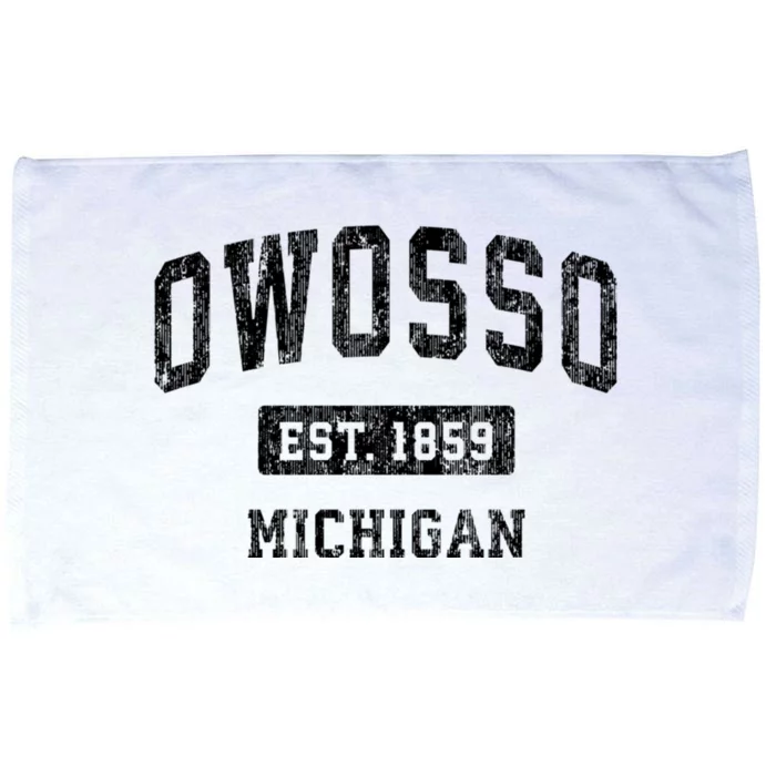 Owosso Michigan Mi Vintage Sports Established Design Microfiber Hand Towel