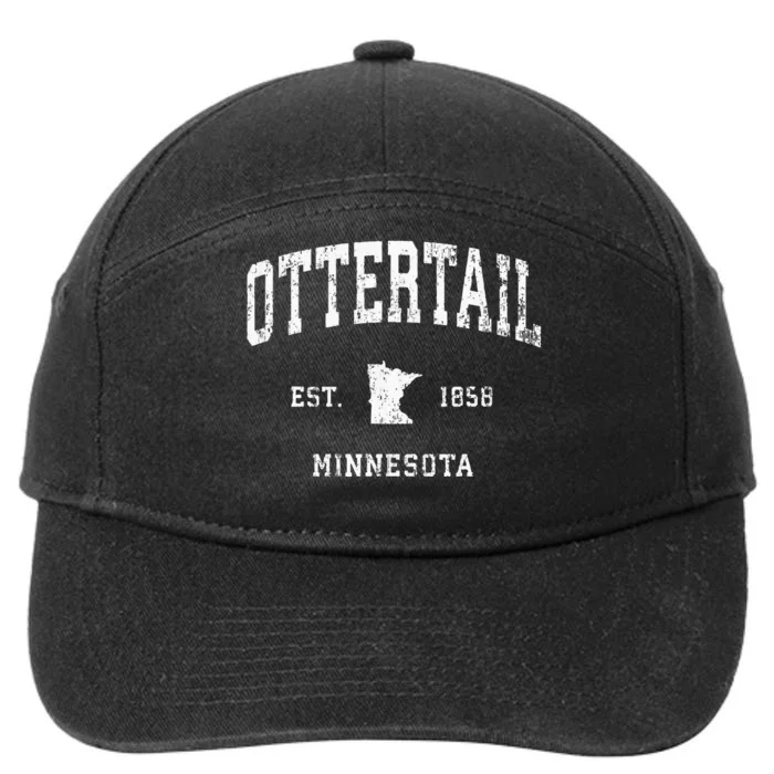 Ottertail Minnesota MN Vintage Athletic Sports 7-Panel Snapback Hat