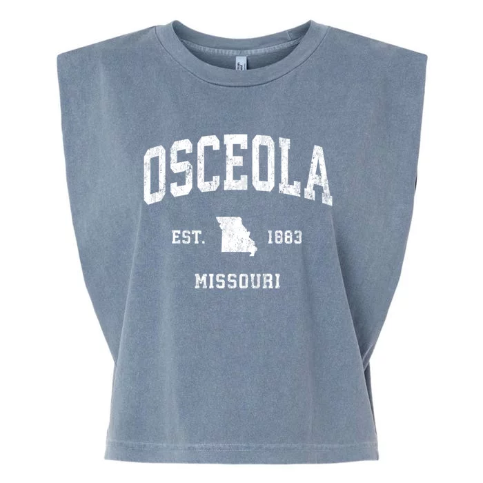 Osceola Missouri Mo Vintage Athletic Sports Garment-Dyed Women's Muscle Tee