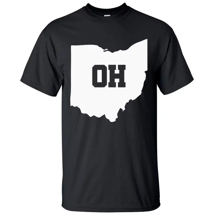 Ohio Map Matching Couple America Valentine's Day Cincinnati Tall T-Shirt