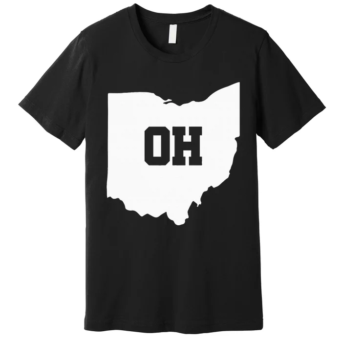 Ohio Map Matching Couple America Valentine's Day Cincinnati Premium T-Shirt