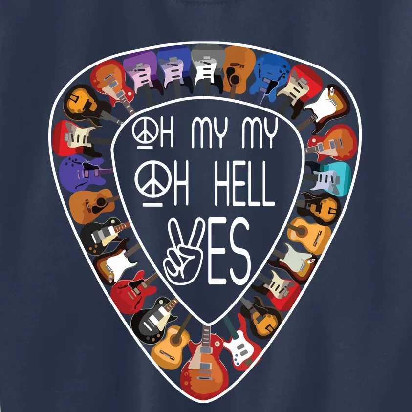 Oh Mys My Oh Hells Yes Retro Petty Guitar Music Lover Kids Sweatshirt