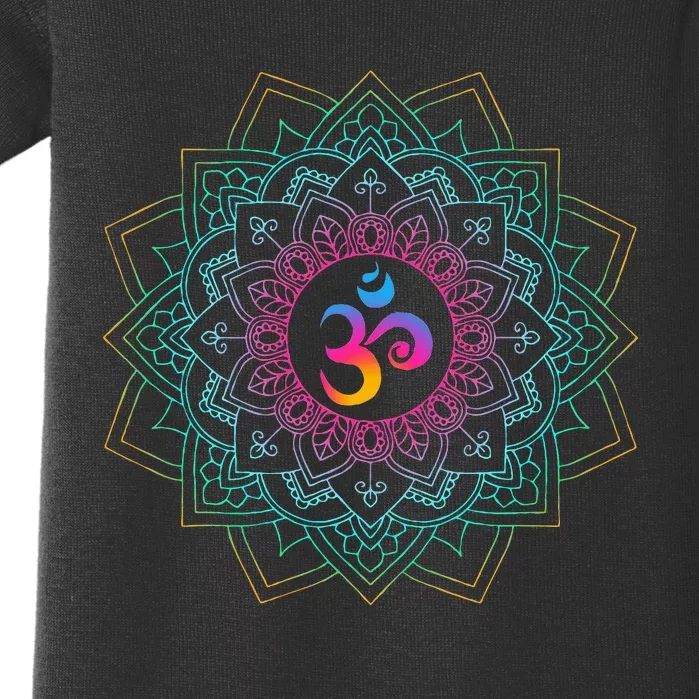 Om Meditations Mandalas Yoga Baby Bodysuit