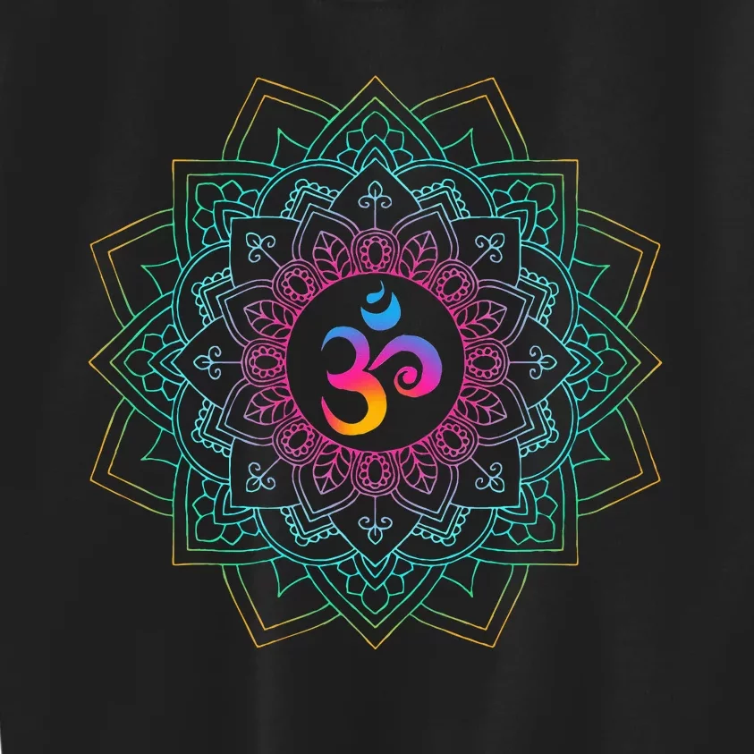 Om Meditations Mandalas Yoga Kids Sweatshirt