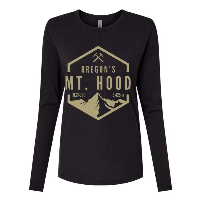 Oregon Mountain Mt Hood Womens Cotton Relaxed Long Sleeve T-Shirt