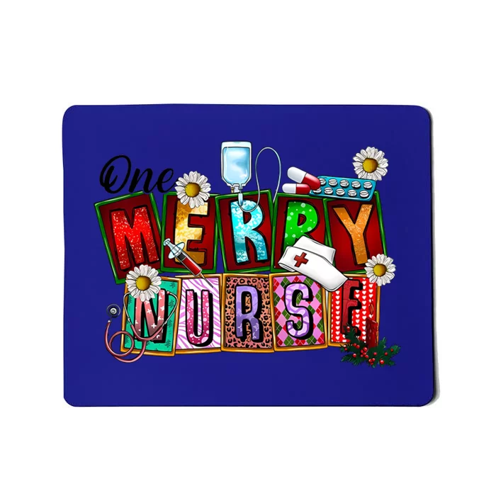 One Merry Nurse Christmas Cute Xmas Nursing Scrub Nurse Life Gift Mousepad