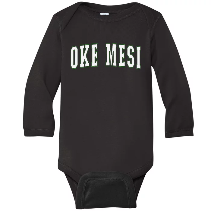 Oke Mesi Nigeria Nigerian Vacation Souvenirs Oke Mesi Baby Long Sleeve Bodysuit