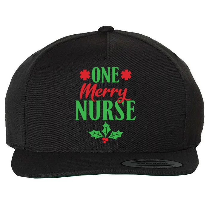 One Merry Nurse Work Hospital Nursing Christmas Meaningful Gift Wool Snapback Cap