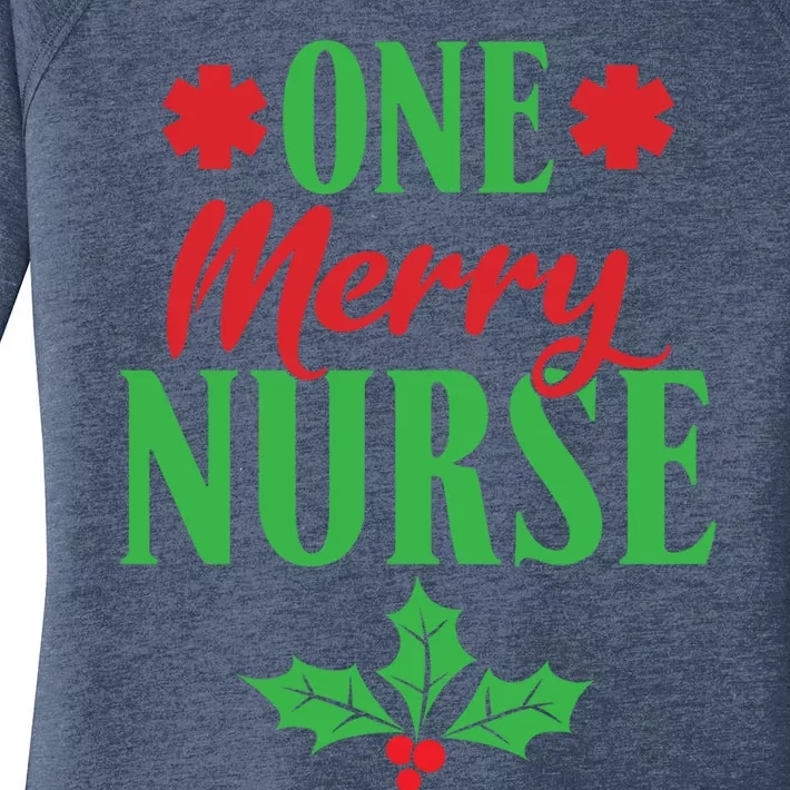 One Merry Nurse Work Hospital Nursing Christmas Meaningful Gift Women's Perfect Tri Tunic Long Sleeve Shirt