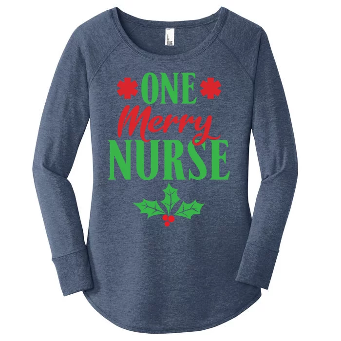 One Merry Nurse Work Hospital Nursing Christmas Meaningful Gift Women's Perfect Tri Tunic Long Sleeve Shirt