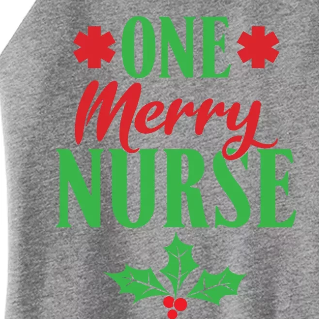 One Merry Nurse Work Hospital Nursing Christmas Meaningful Gift Women’s Perfect Tri Rocker Tank