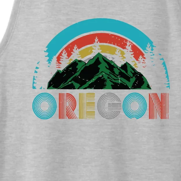 Oregon Mountains Outdoor Camping Hiking Gift Ladies Tri-Blend Wicking Tank