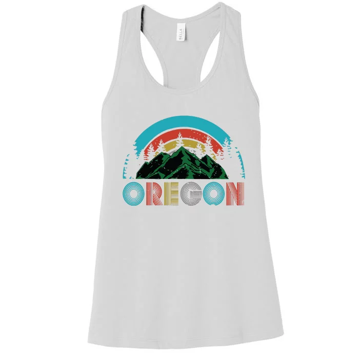 Oregon Mountains Outdoor Camping Hiking Gift Women's Racerback Tank